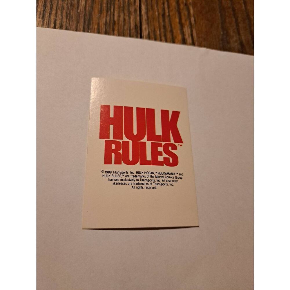 1989 Titan Sports Hulk Hogan Trading Card 145 Ungraded Hulk Rules WWF Wrestling